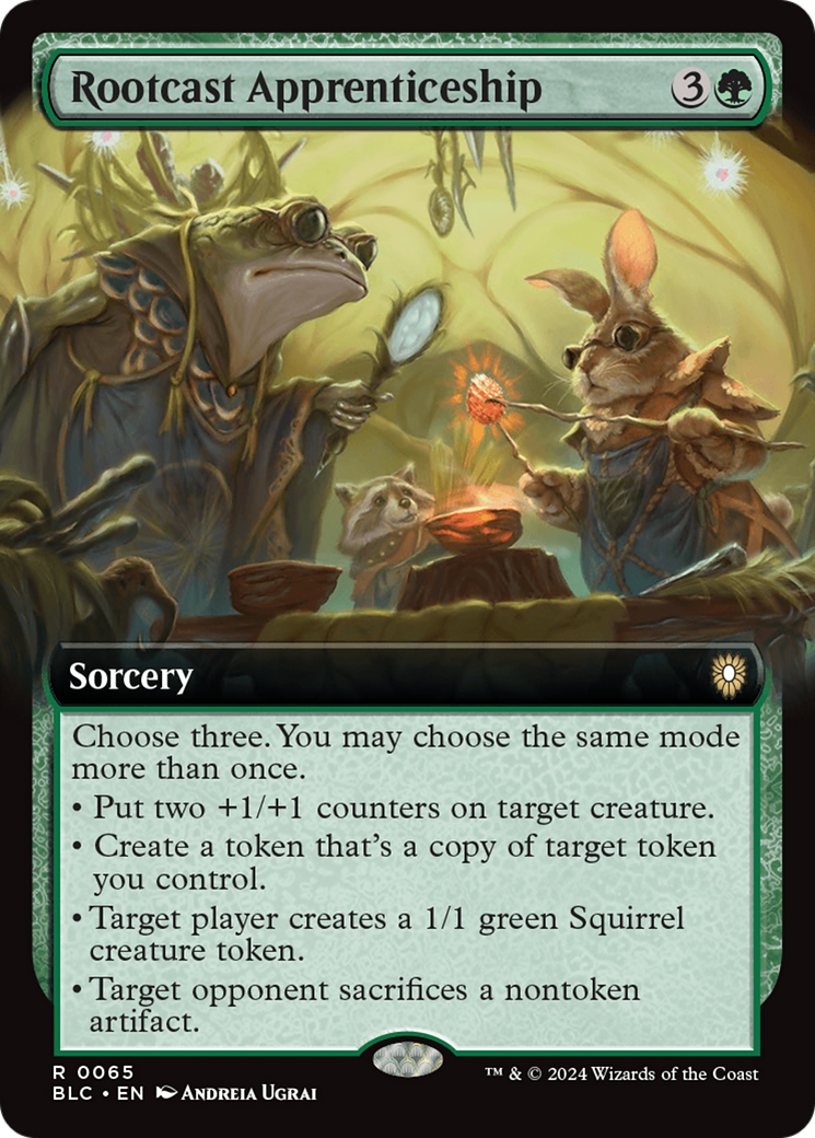 Rootcast Apprenticeship (Extended Art) [Bloomburrow Commander] - Trinity Hobby