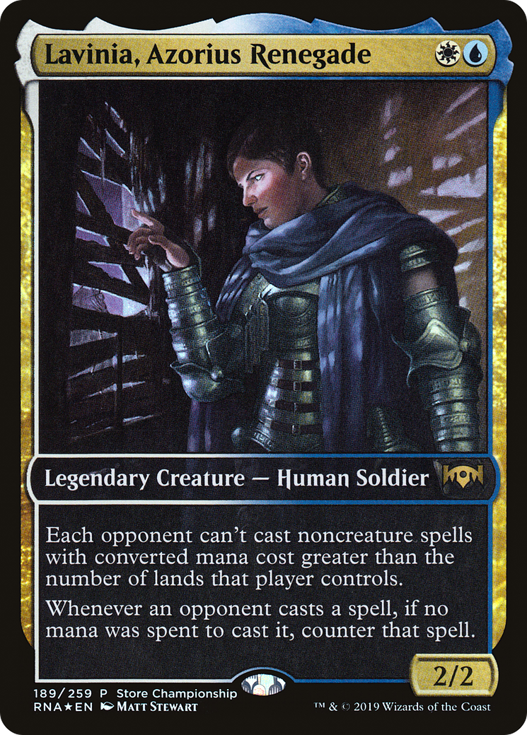 Lavinia, Azorius Renegade (Championnat de magasin) (Art étendu) [Ravnica Allegiance Promos] 