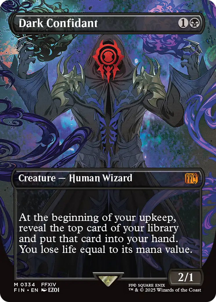 Dark Confidant (Borderless)  [Foil]  (FIN-334) - [FINAL FANTASY] (Borderless) - Trinity Hobby