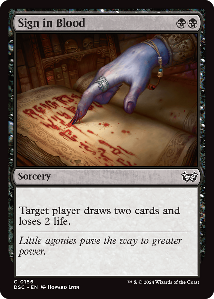 Sign in Blood [Duskmourn: House of Horror Commander] - Trinity Hobby