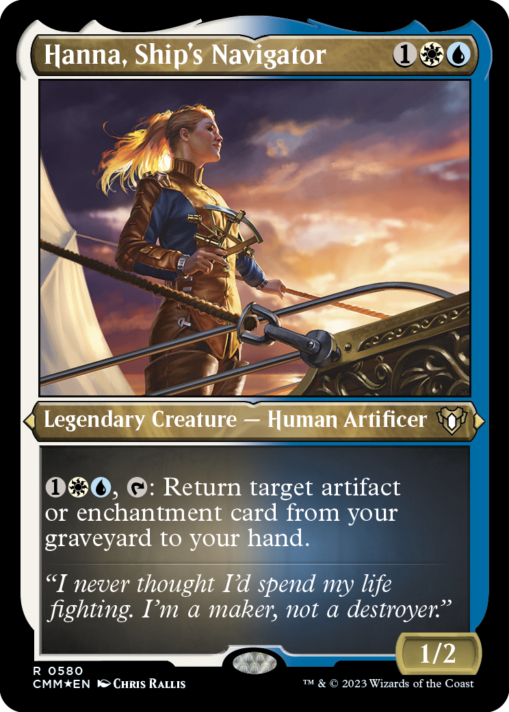 Hanna, Ship's Navigator (Foil Etched) [Commander Masters] - Trinity Hobby