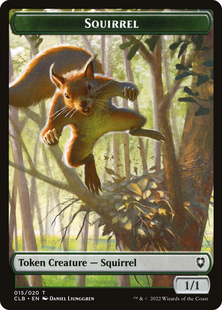 Squirrel  [Foil]  (CLB-015) - [Battle for Baldur's Gate Tokens] - Trinity Hobby