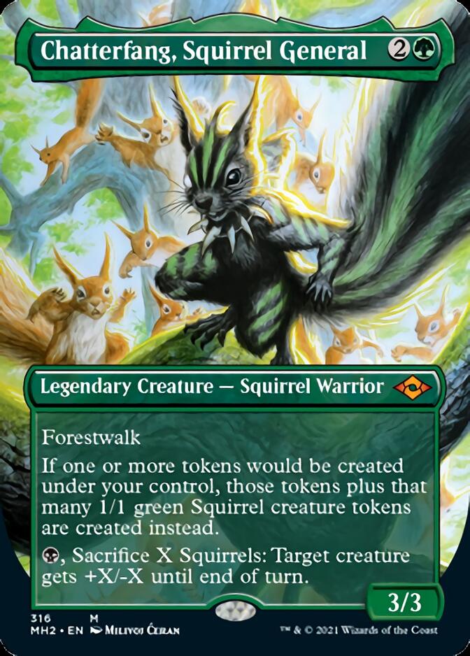 Chatterfang, Squirrel General (Borderless Alternate Art) [Modern Horizons 2] - Trinity Hobby