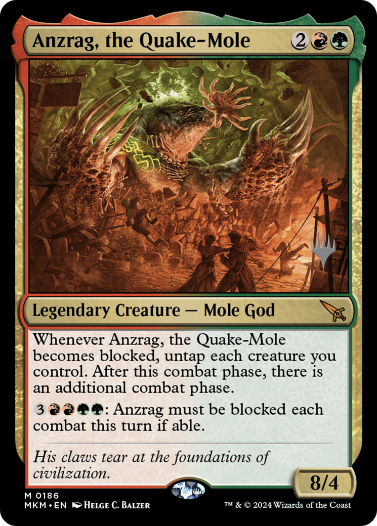 Anzrag, the Quake-Mole (Promo Pack) [Murders at Karlov Manor Promos] - Trinity Hobby