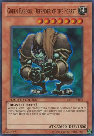 Green Baboon, Defender of the Forest [CT07-EN010] Super Rare - Trinity Hobby