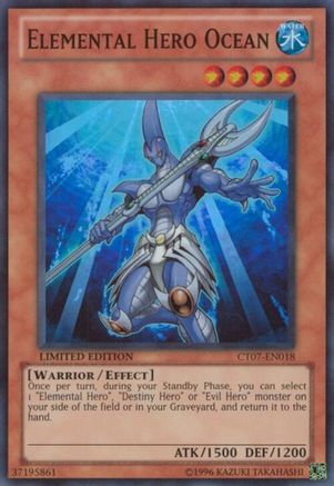 Elemental Hero Ocean [CT07-EN018] Super Rare - Trinity Hobby