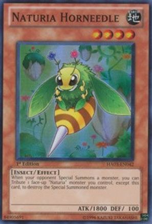 Naturia Horneedle [HA03-EN042] Super Rare - Trinity Hobby