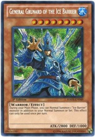 General Grunard of the Ice Barrier [HA03-EN049] Secret Rare - Trinity Hobby