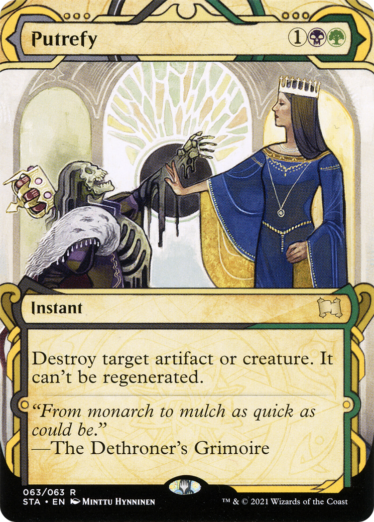 Putrefy [Etched Foil]  (STA-063) - [Strixhaven Mystical Archive]: (Showcase) (Borderless) - Trinity Hobby