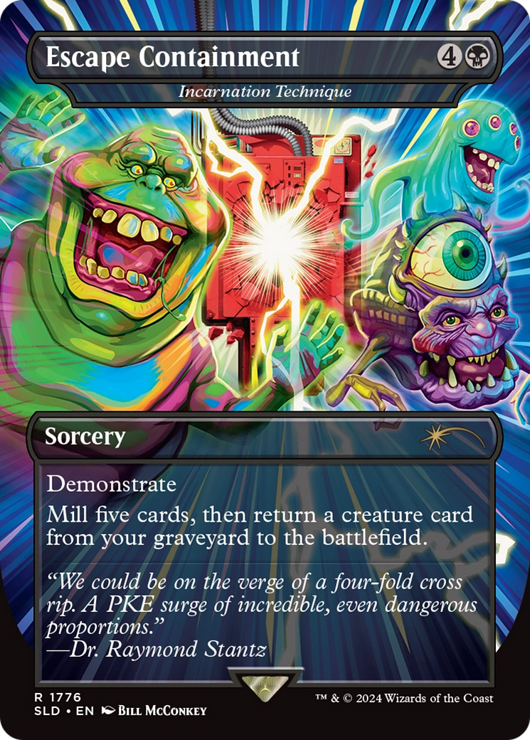 Incarnation Technique  [Foil]  (SLD-1776) - [Secret Lair Drop] / Escape Containment (Borderless) - Trinity Hobby