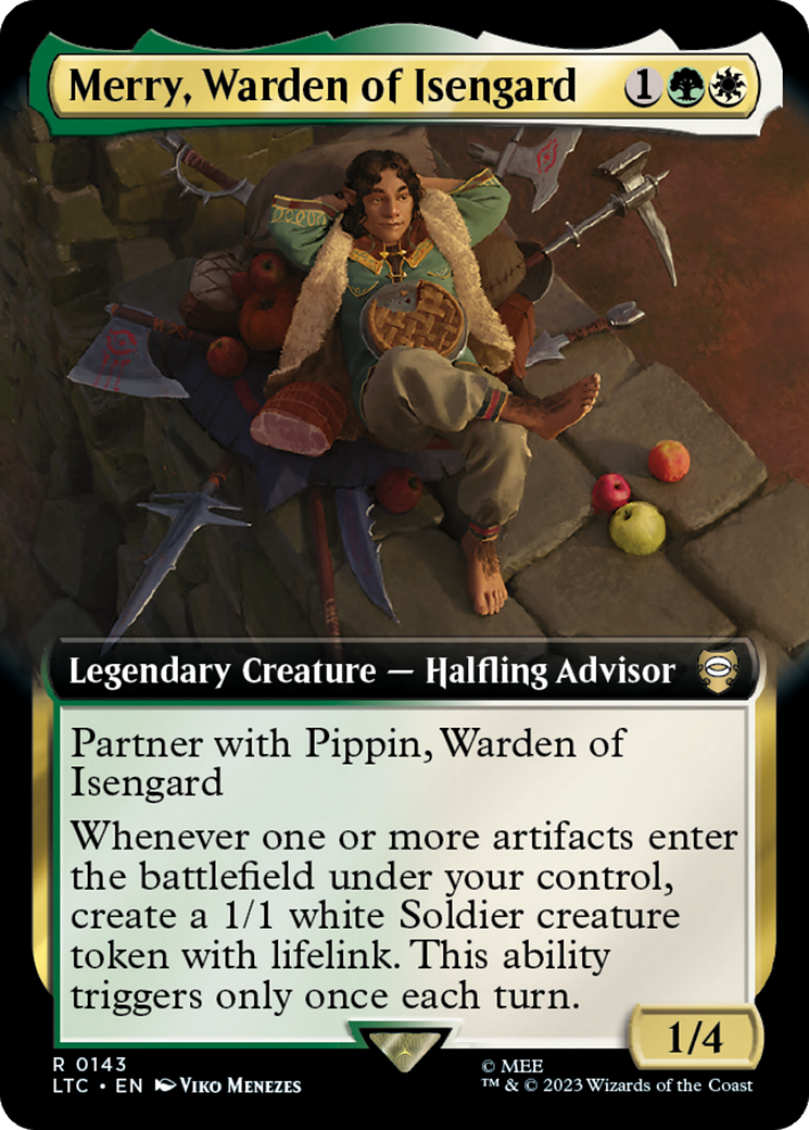 Merry, Warden of Isengard (Extended Art) [The Lord of the Rings: Tales of Middle-Earth Commander] - Trinity Hobby