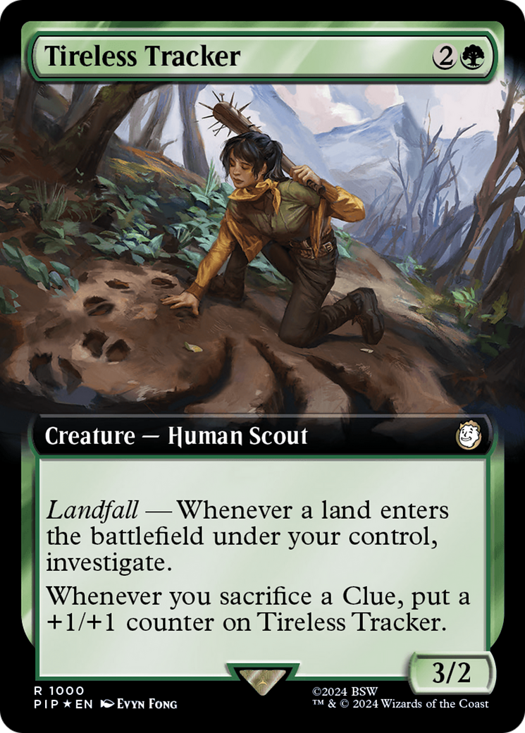 Tireless Tracker (Extended Art) (Surge Foil) [Fallout] - Trinity Hobby