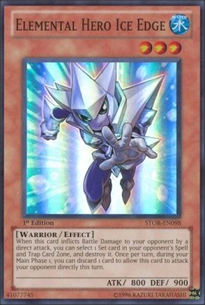 Elemental Hero Ice Edge [STOR-EN098] Super Rare - Trinity Hobby