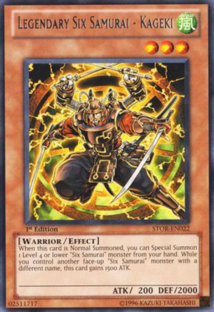 Legendary Six Samurai - Kageki [STOR-EN022] Rare - Trinity Hobby
