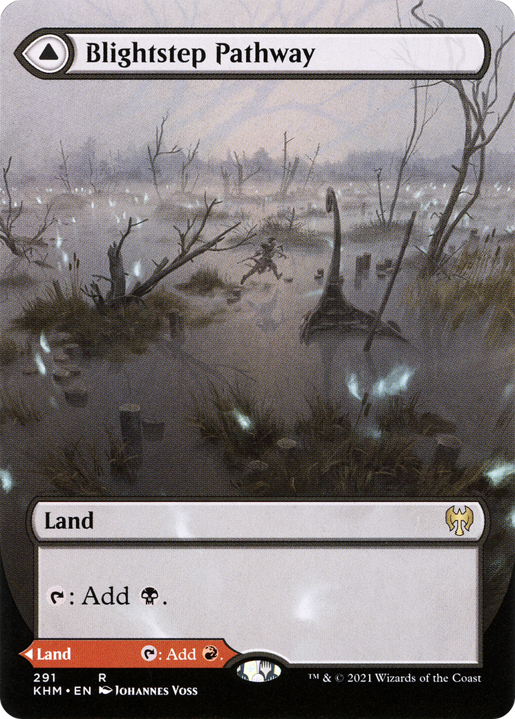 Blightstep Pathway // Searstep Pathway (Borderless Alternate Art) [Kaldheim] - Trinity Hobby