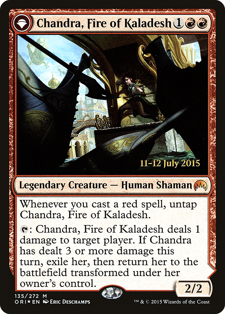 Chandra, Fire of Kaladesh // Chandra, Roaring Flame [Magic Origins Prerelease Promos] - Trinity Hobby