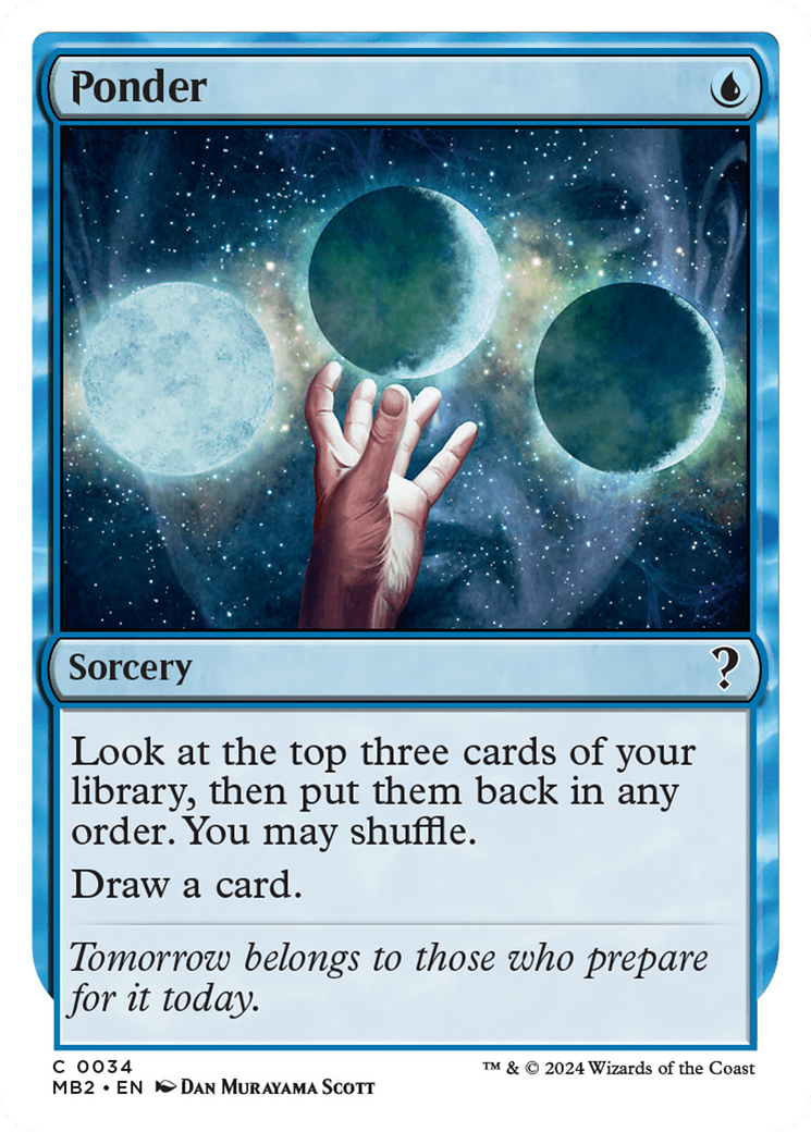 Ponder (White Border) [Mystery Booster 2] - Trinity Hobby