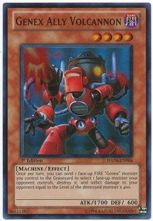 Genex Ally Volcannon [HA04-EN004] Super Rare - Trinity Hobby