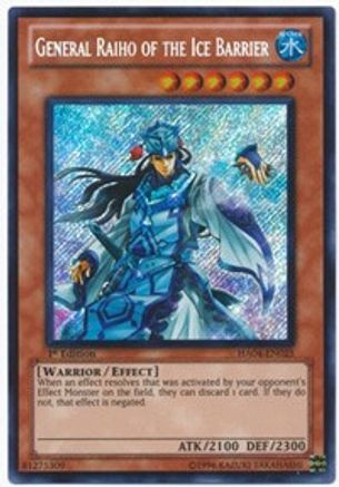 General Raiho of the Ice Barrier [HA04-EN025] Secret Rare - Trinity Hobby