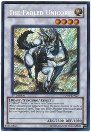 The Fabled Unicore [HA04-EN027] Secret Rare - Trinity Hobby