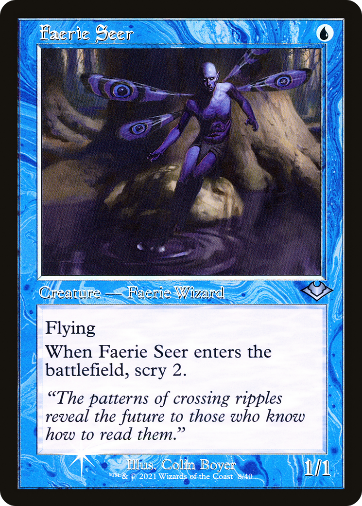 Faerie Seer [Etched Foil]  (MH1-008) - [Modern Horizons 1 Timeshifts] - Trinity Hobby