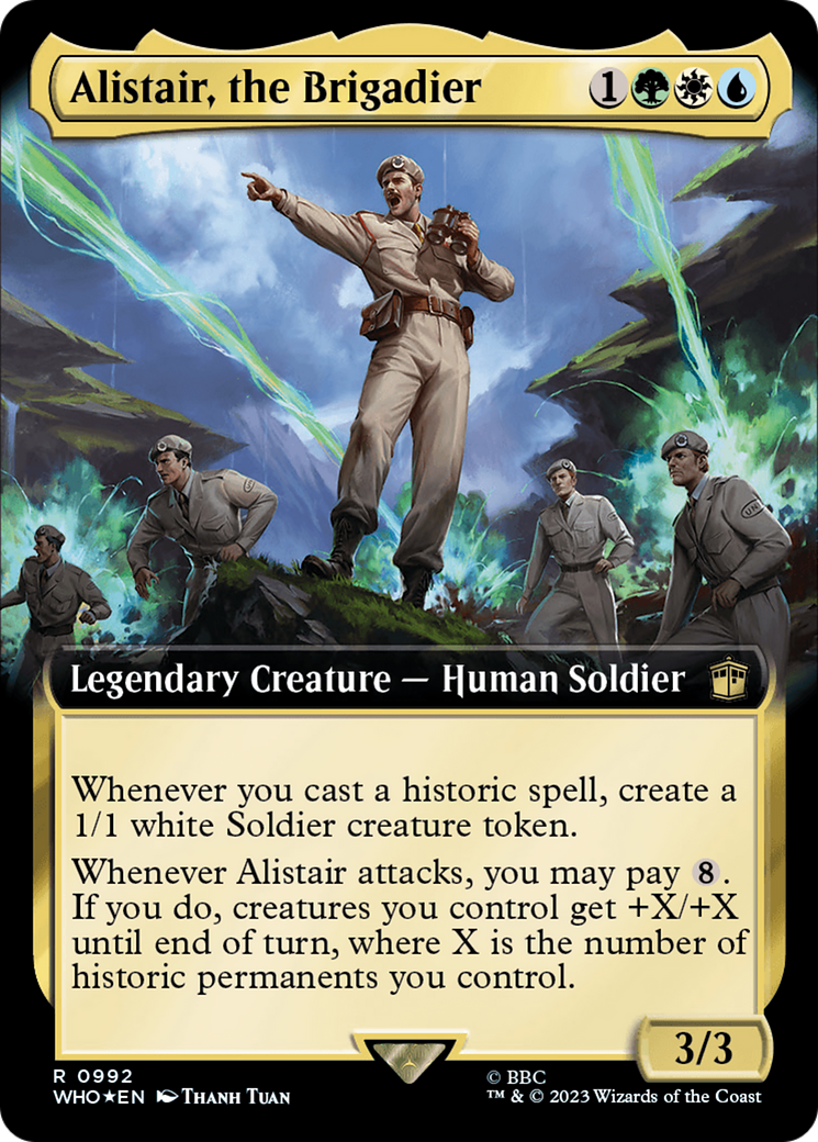 Alistair, the Brigadier (Extended Art) (Surge Foil) [Doctor Who] - Trinity Hobby