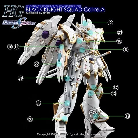 GREWORK [HG] [SEED] BLACK KNIGHT SQUAD Cal-re.A Decal - Trinity Hobby