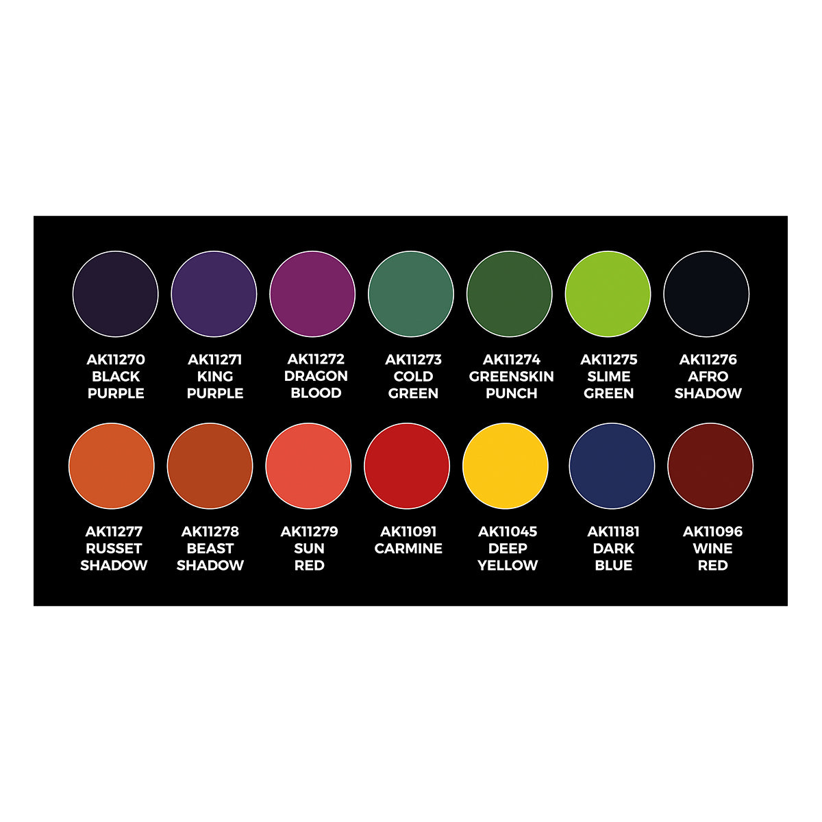 AK Interactive 3G High Pigmentation Set - 14 Colors SKU: AK-11780 - Trinity Hobby