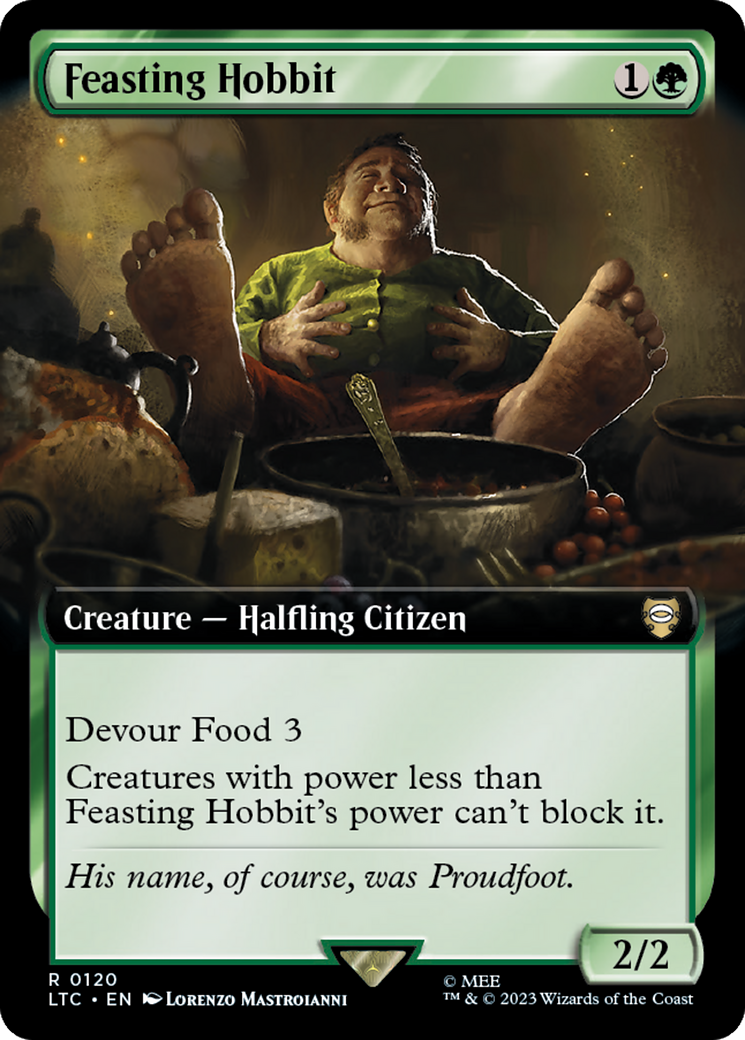 Feasting Hobbit (Extended Art) [The Lord of the Rings: Tales of Middle-Earth Commander] - Trinity Hobby