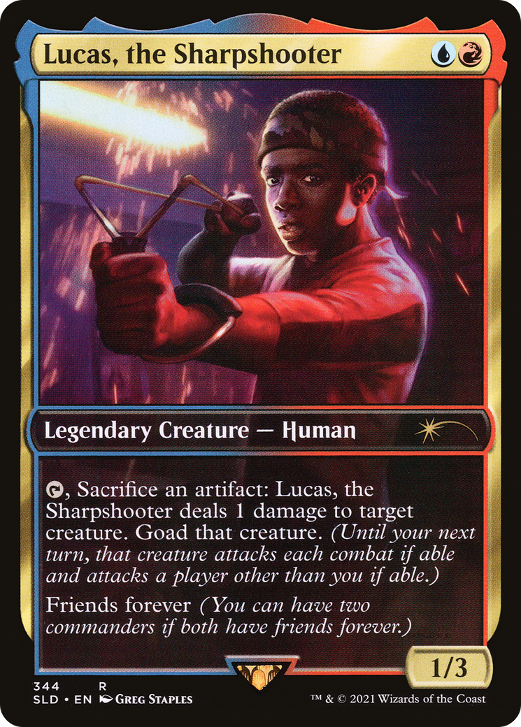 Bjorna, Nightfall Alchemist  [Foil]  (SLD-344) - [Secret Lair Drop] / Lucas, the Sharpshooter - Trinity Hobby