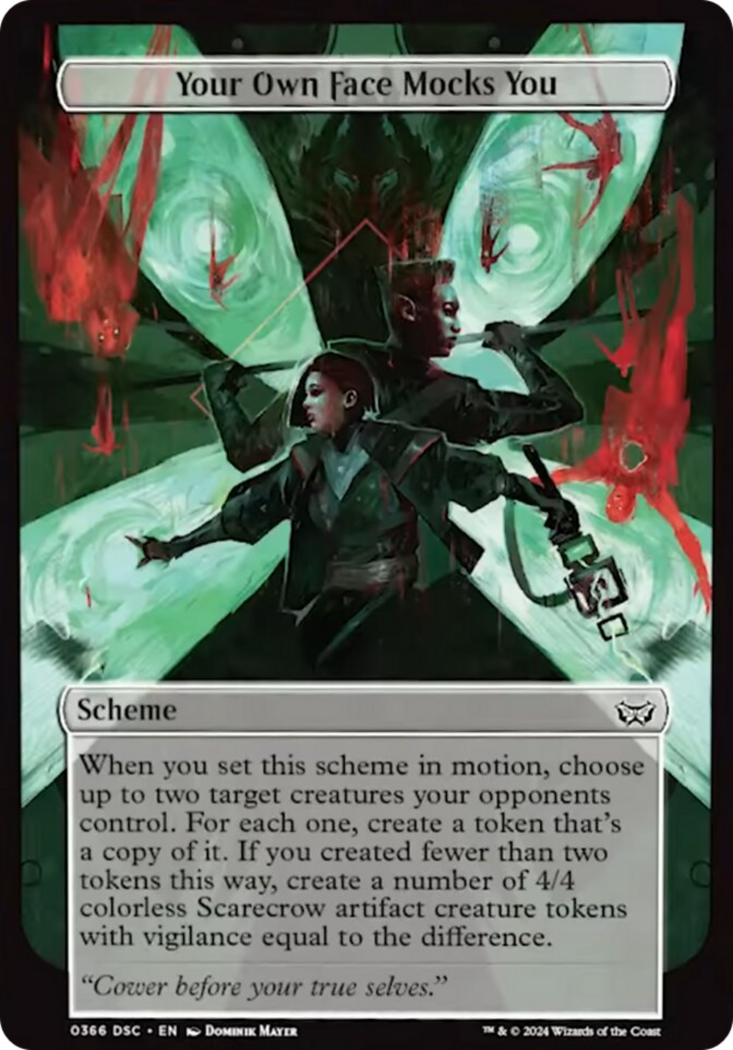 Your Own Face Mocks You (Full Art) [Duskmourn: Archenemy] - Trinity Hobby