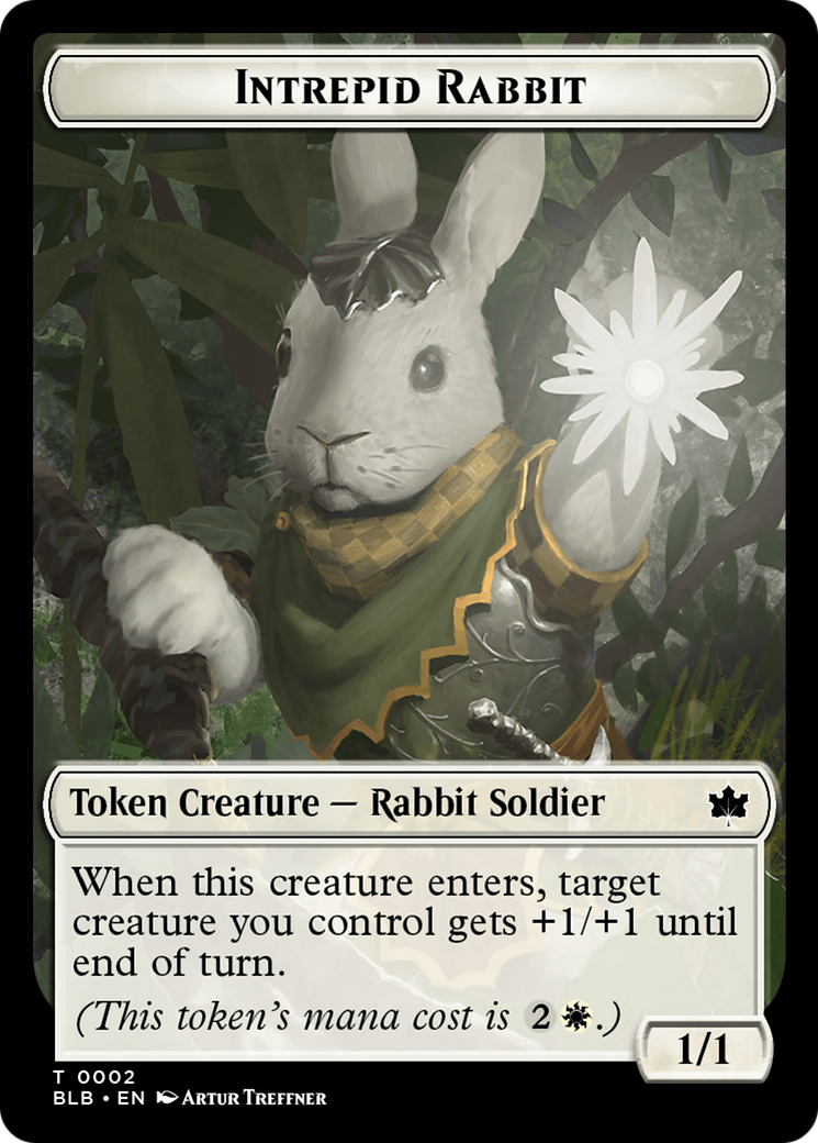Intrepid Rabbit  (BLB-002) - [Bloomburrow Tokens] - Trinity Hobby