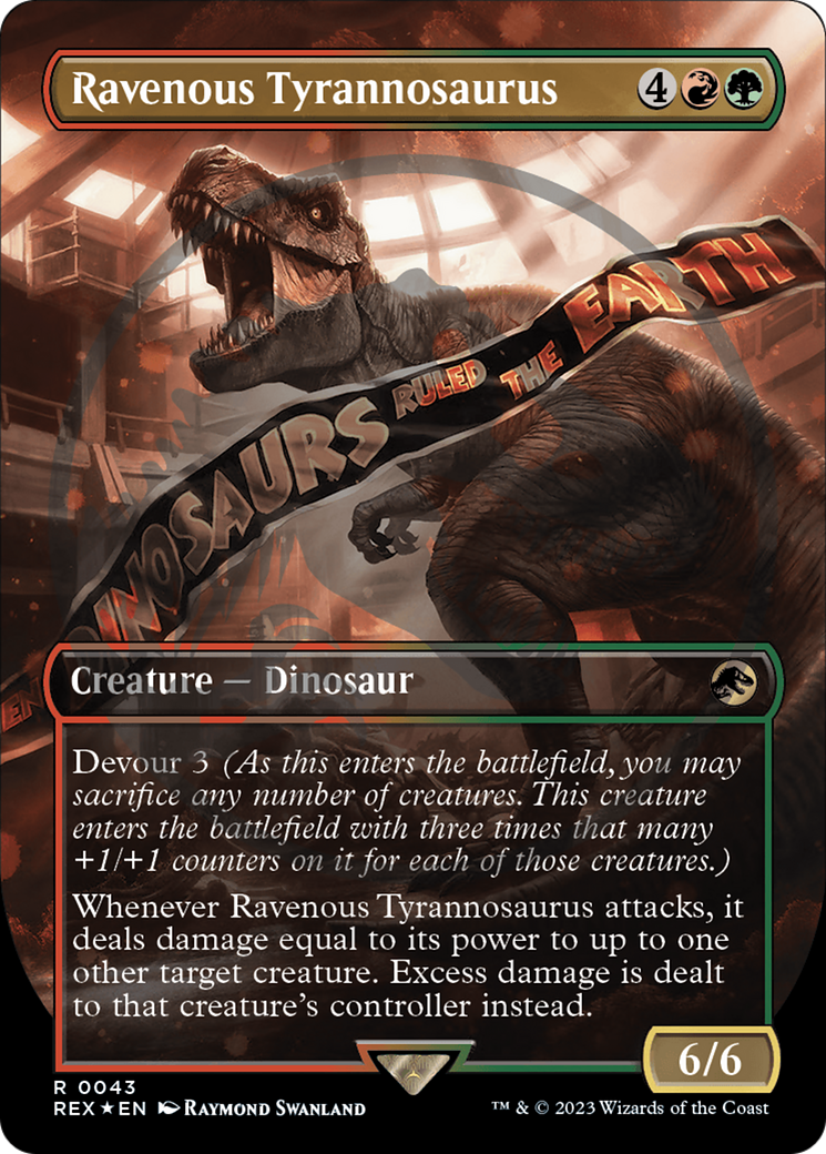 Ravenous Tyrannosaurus (Emblem) (Borderless) [Jurassic World Collection Tokens] - Trinity Hobby