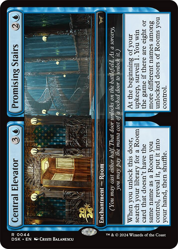 Central Elevator // Promising Stairs [Duskmourn: House of Horror Prerelease Promos] - Trinity Hobby