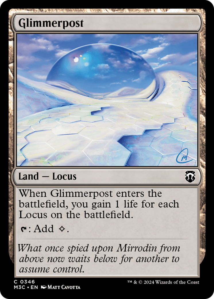 Glimmerpost  [Foil]  (M3C-346) - [Modern Horizons 3 Commander] - Trinity Hobby