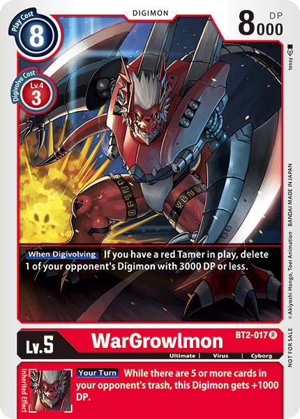 WarGrowlmon [BT2-017] (Alternate Art) [Release Special Booster Ver.1.0] - Trinity Hobby