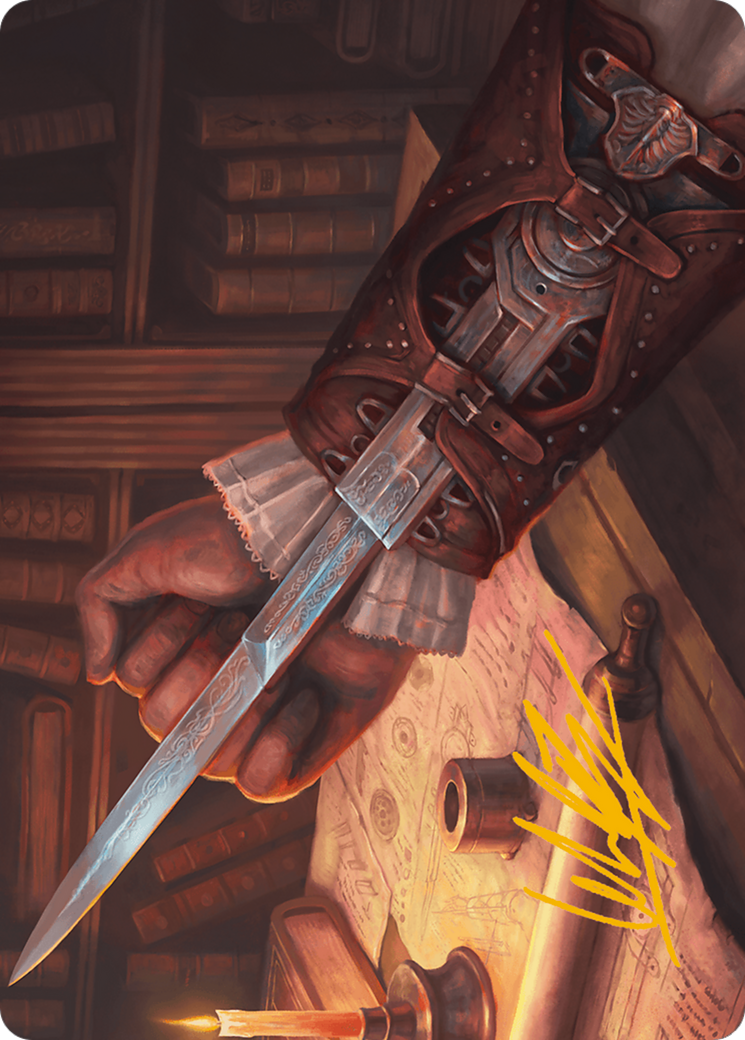 Hidden Blade Art Card (Gold-Stamped Signature)  (ASACR-009) - [Assassin's Creed Art Series] (Borderless) - Trinity Hobby