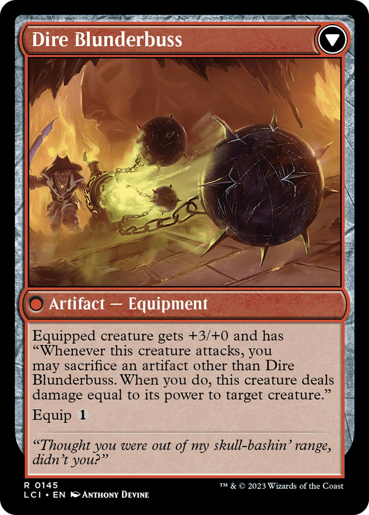 Dire Flail // Dire Blunderbuss [The Lost Caverns of Ixalan Prerelease Cards] - Trinity Hobby