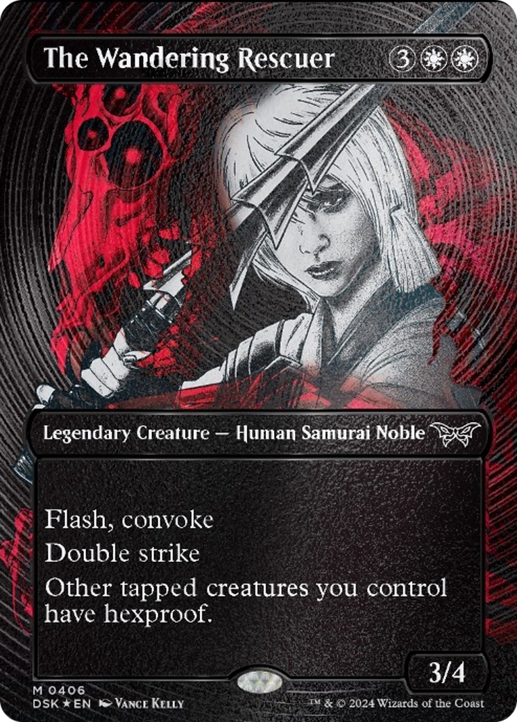 The Wandering Rescuer (Showcase) (Textured) [Duskmourn: House of Horror] - Trinity Hobby