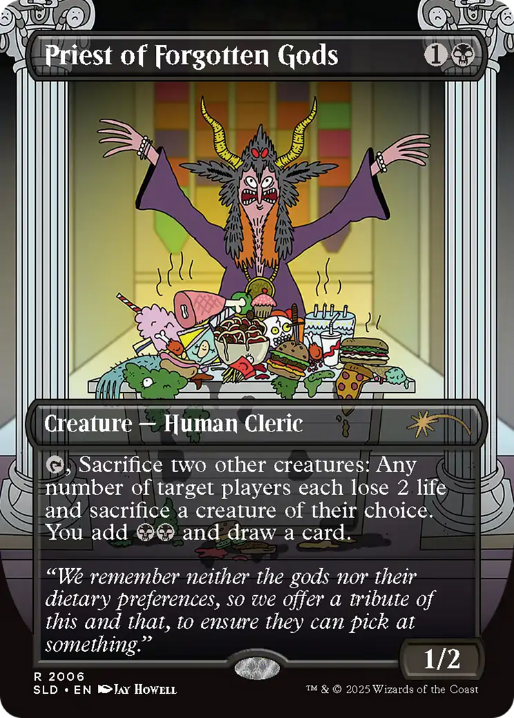 Priest of Forgotten Gods  [Foil]  (SLD-2006) - [Secret Lair Drop] (Borderless) - Trinity Hobby