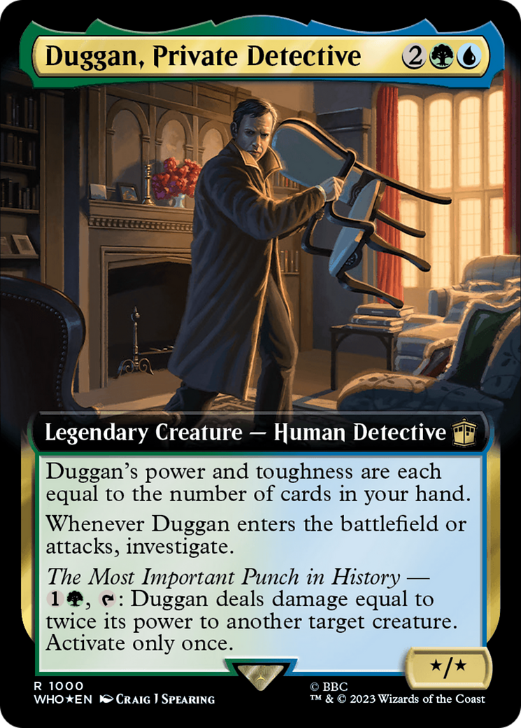 Duggan, Private Detective (Extended Art) (Surge Foil) [Doctor Who] - Trinity Hobby