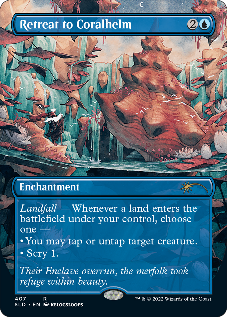 Retreat to Coralhelm (Borderless) [Secret Lair Drop Series] - Trinity Hobby