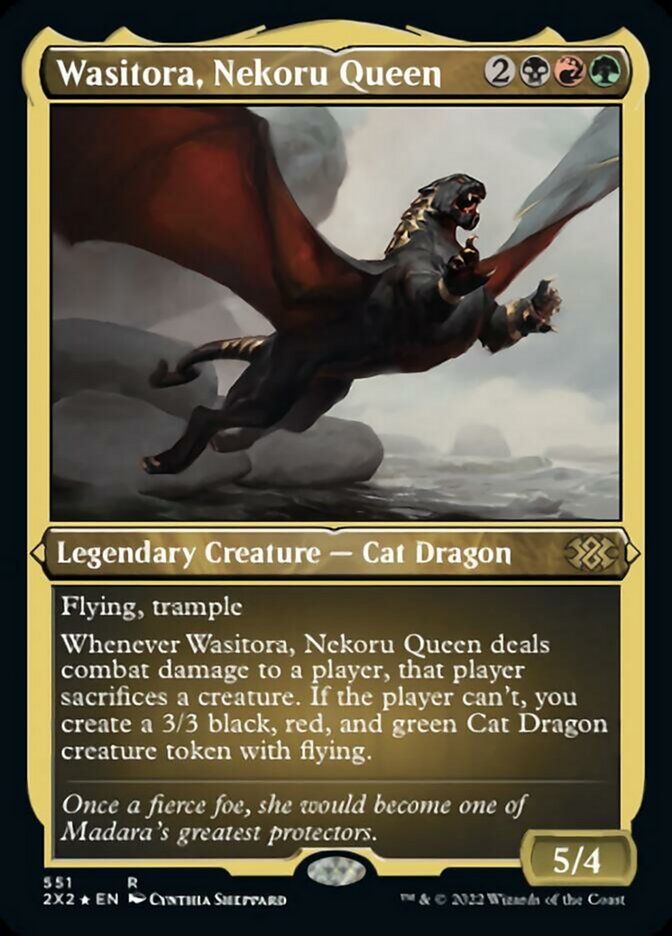 Wasitora, Nekoru Queen (Foil Etched) [Double Masters 2022] - Trinity Hobby
