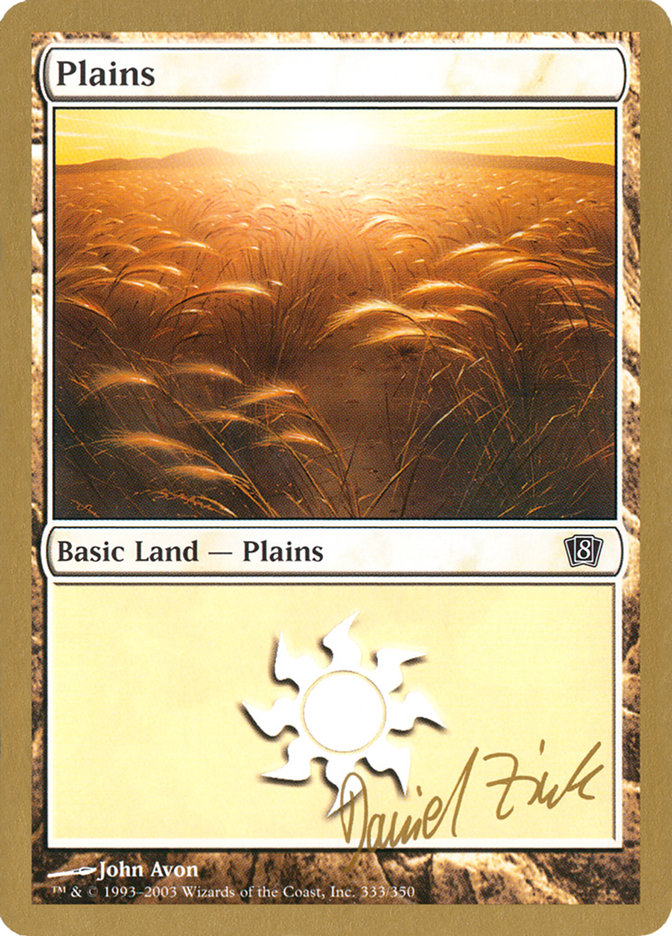 Plains (dz333) (Daniel Zink) [World Championship Decks 2003] - Trinity Hobby