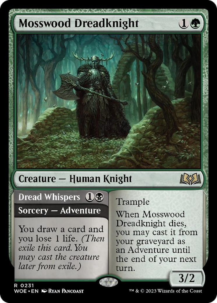 Mosswood Dreadknight // Dread Whispers [Wilds of Eldraine] - Trinity Hobby