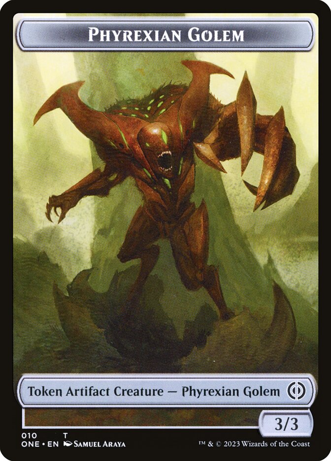 Phyrexian Goblin // Phyrexian Golem Double-Sided Token [Phyrexia: All Will Be One Tokens] - Trinity Hobby