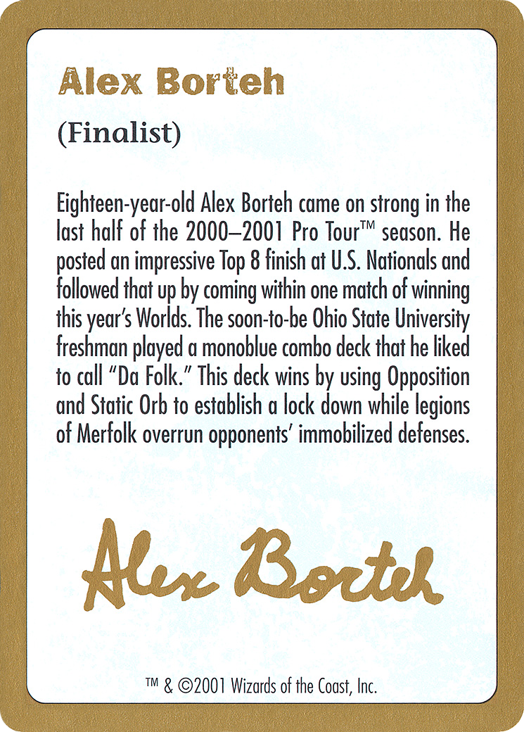 Alex Borteh Bio [World Championship Decks 2001] - Trinity Hobby