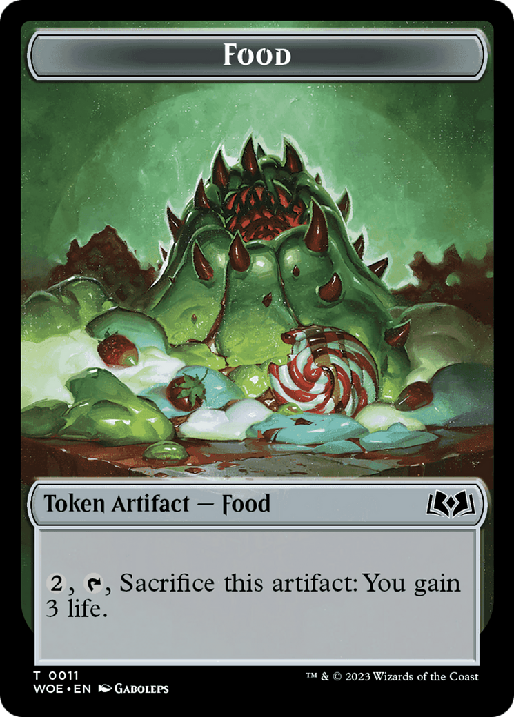 Rat // Food (0011) Double-Sided Token [Wilds of Eldraine Tokens] - Trinity Hobby