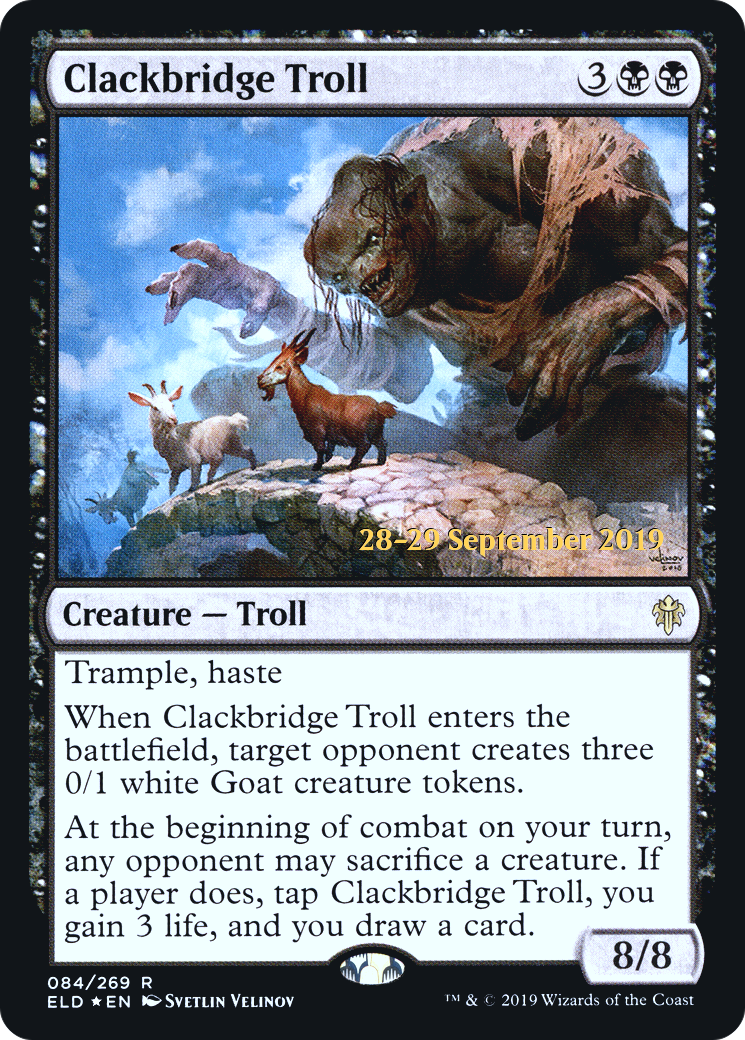 Clackbridge Troll [Throne of Eldraine Prerelease Promos] - Trinity Hobby