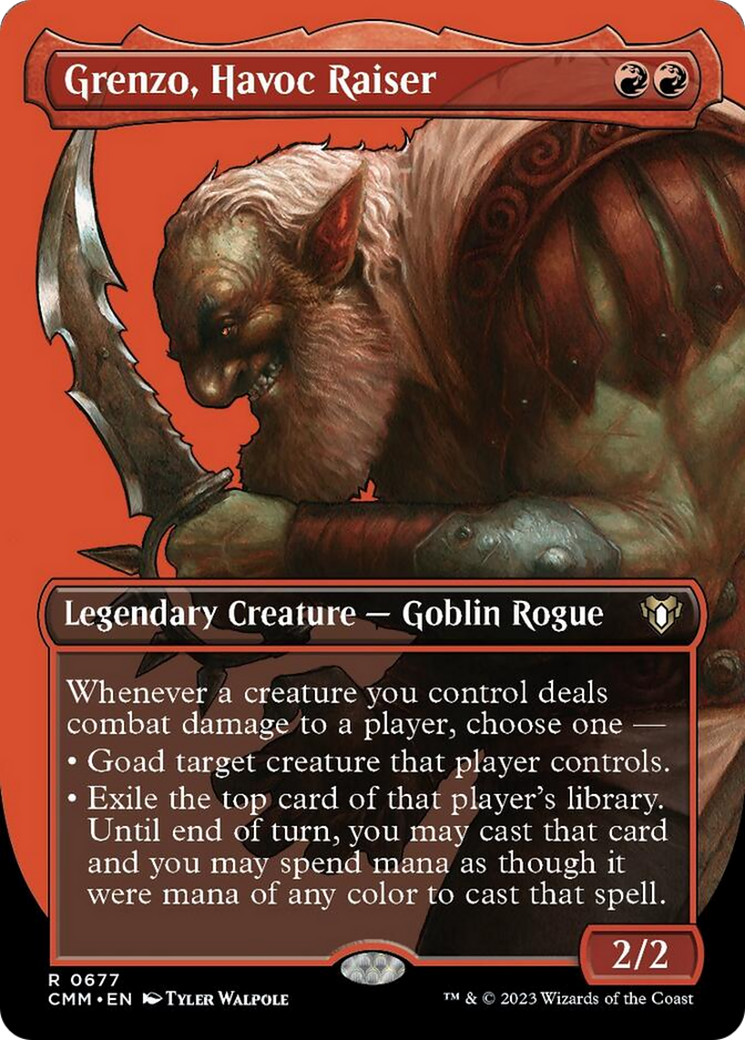 Grenzo, Havoc Raiser (Borderless Profile) [Commander Masters] - Trinity Hobby